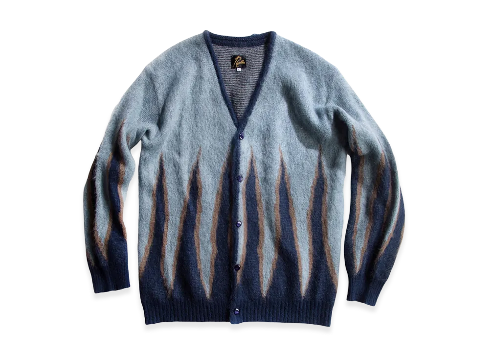 ニードルズ x スカルプター 別注 モヘアカーディガン フレーム "ネイビー"