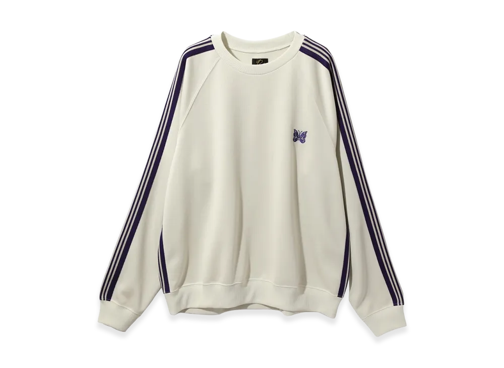 NEEDLES Track Crewneck Poly Smooth "Ice White"