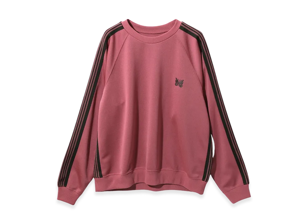 NEEDLES Track Crewneck Poly Smooth "Smoke Pink"