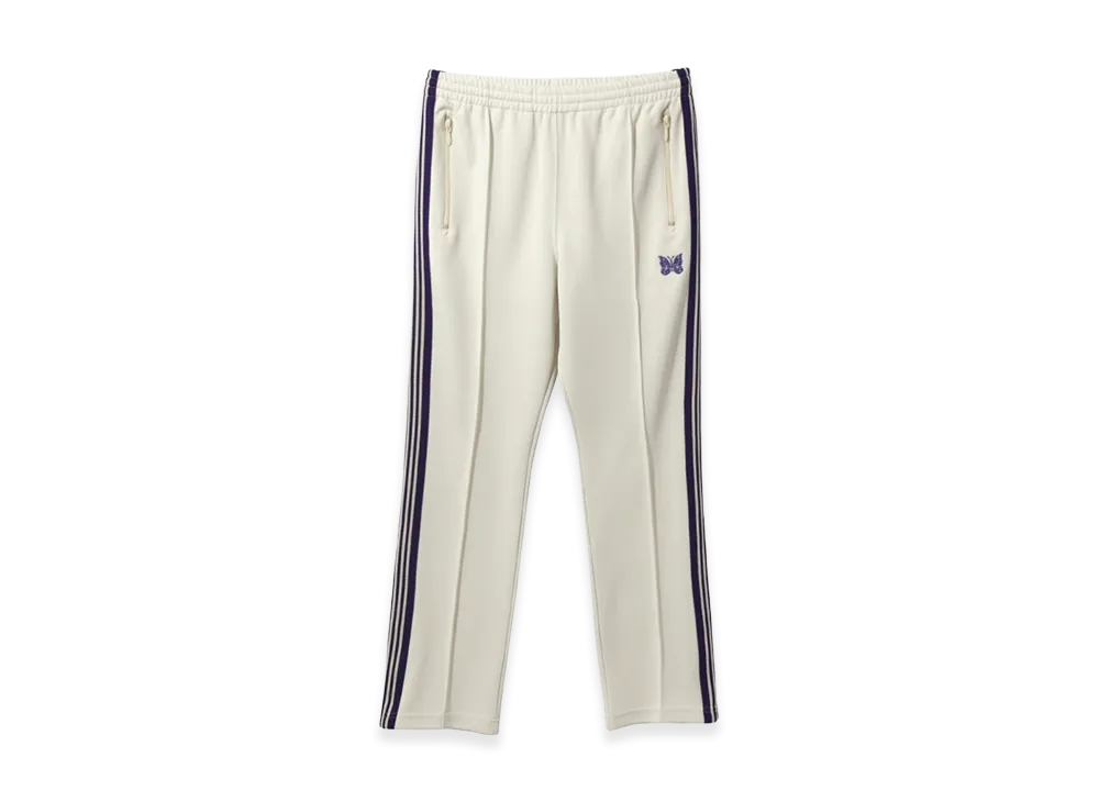 NEEDLES Narrow Track Pants Poly Smooth "Ice White"