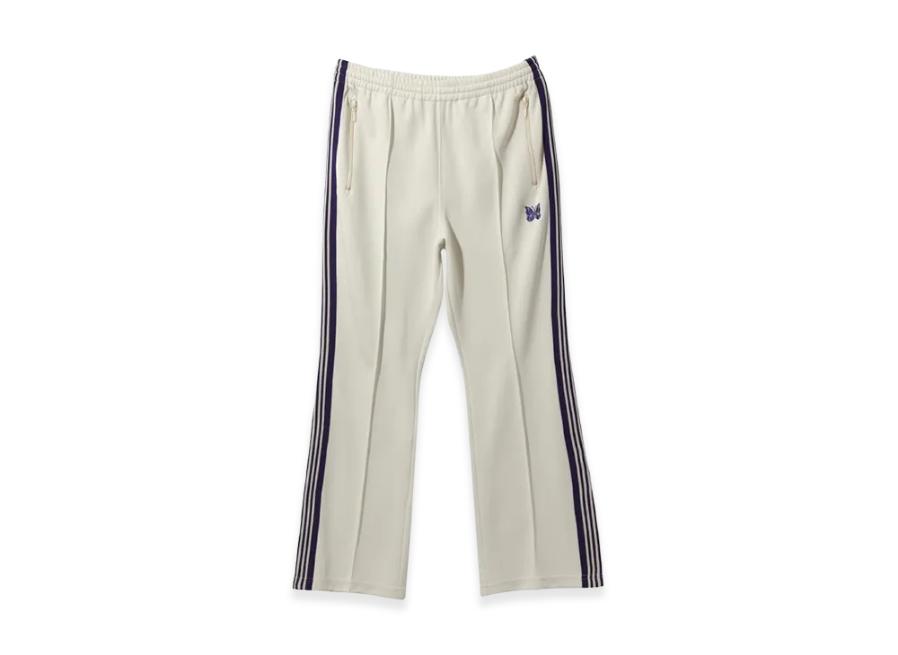 NEEDLES Boot-Cut Track Pants Poly Smooth "Ice White"