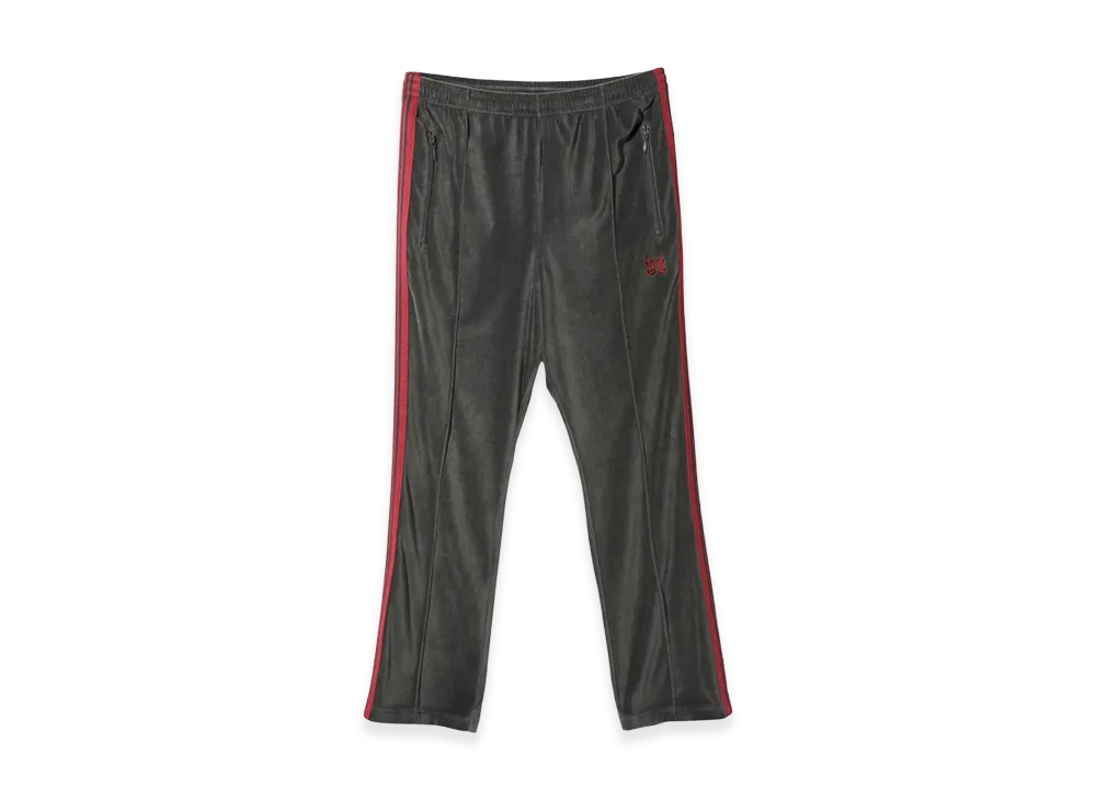 NEEDLES Narrow Track Pants Velour "Charcoal"