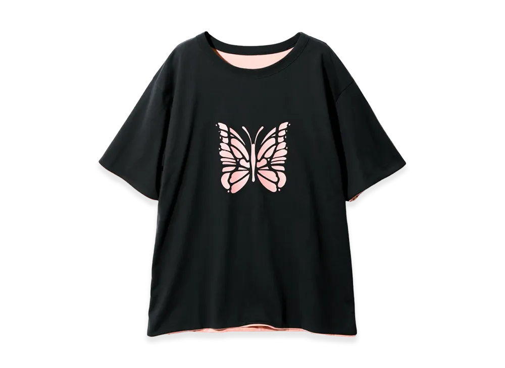 NEEDLES S/S Reversible Cotton Jersey T-shirt "Charcoal"