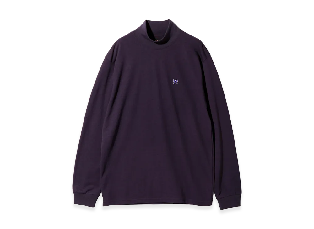 NEEDLES L/S Mock Neck T-Shirt Poly Jersey "Eggplant"