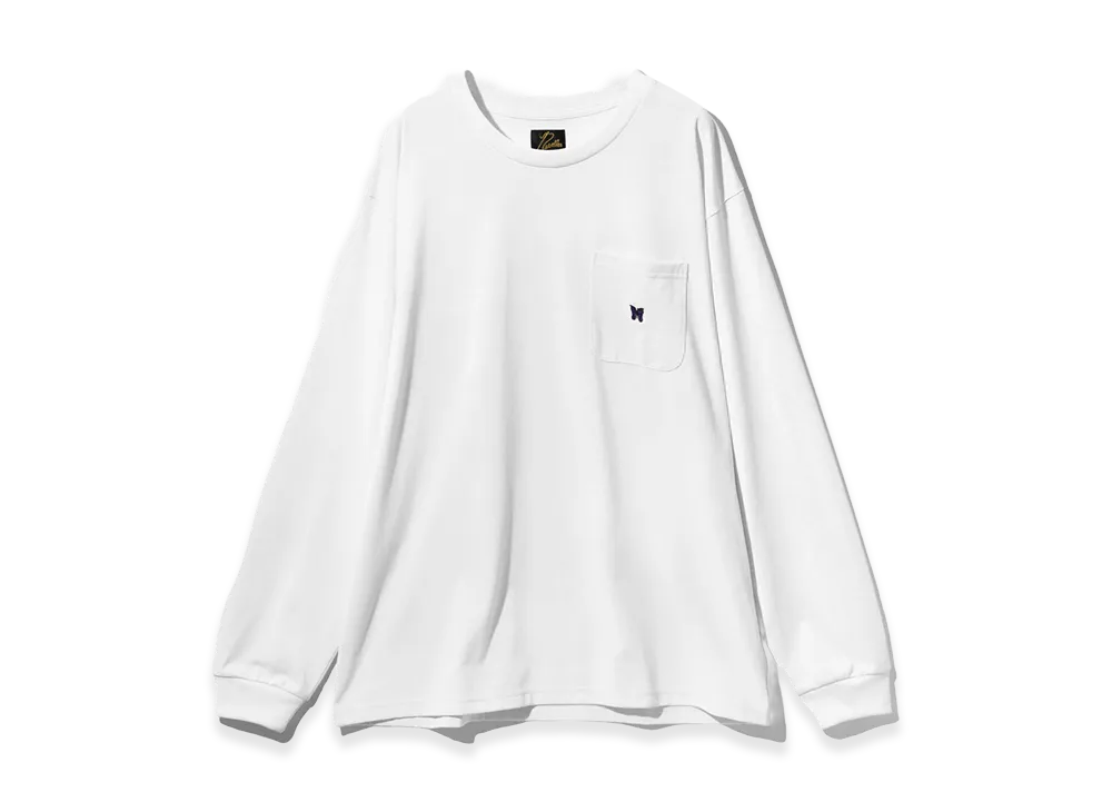 NEEDLES L/S Crew Neck T-Shirt Poly Jersey "White"