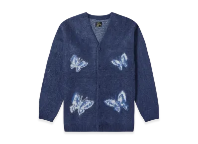 NEEDLES x END. Mohair Cardigan Indigo Wash "Indigo Wash"
