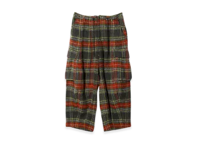 NEEDLES H.D. Pants BDU Wool Shaggy Plaid "Red"