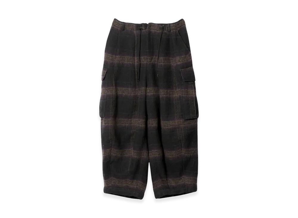 NEEDLES H.D. Pants BDU Wool Shaggy Plaid "Taupe"