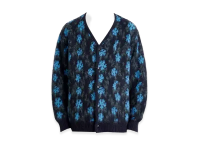NEEDLES x Studious Mohair Cardigan Flower "Black"