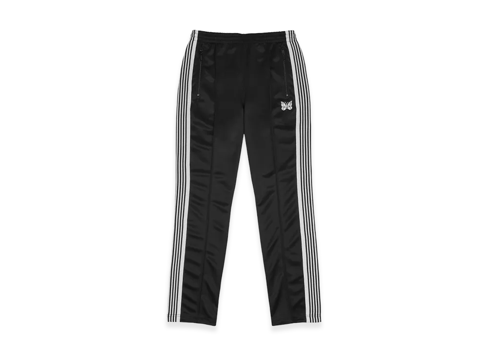 NEEDLES Narrow Track Pants Poly Smooth "BlackWhite"