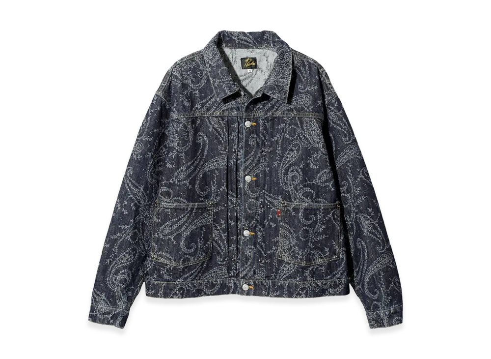 NEEDLES MW Jean 13oz Denim Paisley Jacquard Jacket "Indigo"
