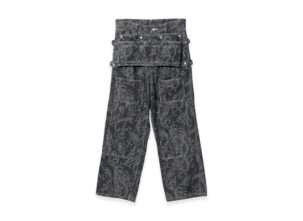 NEEDLES Apron Pants 10 Oz Denim Paisley JQ "Grey"