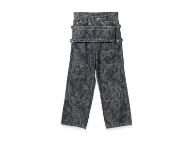 NEEDLES Apron Pants 10 Oz Denim Paisley JQ "Grey"