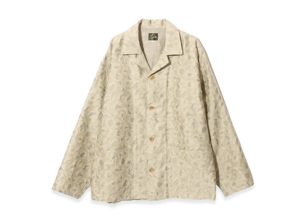 NEEDLES L/S Cabana Shirt Leopard JQ "Beige"