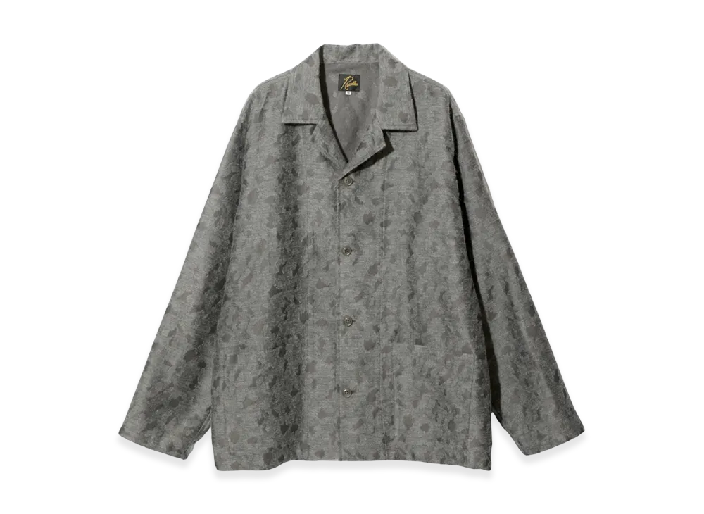 NEEDLES L/S Cabana Shirt Leopard JQ "Grey"