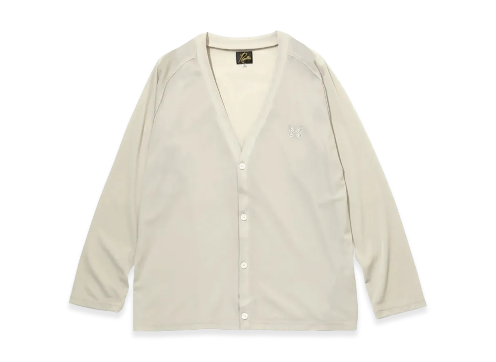NEEDLES V-Neck Poly Mesh Cardigan "Taupe"