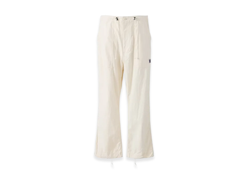 NEEDLES Back Sateen String Fatigue Pants "White"