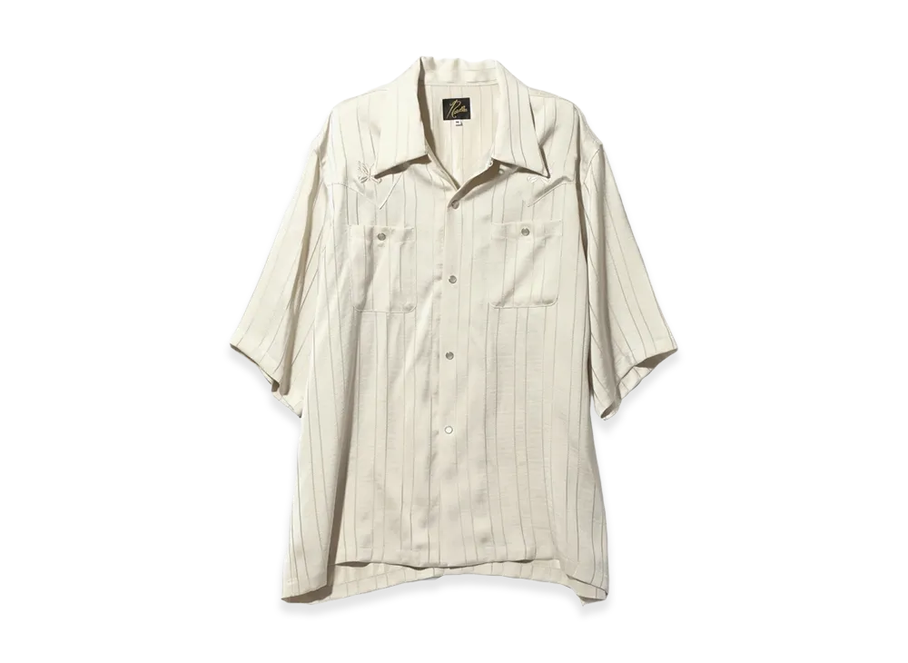 NEEDLES S/S Cowboy One-Up Shirt TA/CU/PE Georgette "Beige"
