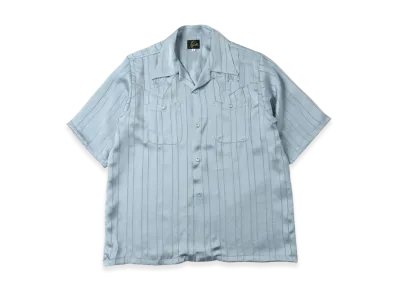NEEDLES S/S Cowboy One-Up Shirt TA/CU/PE Georgette "Blue"