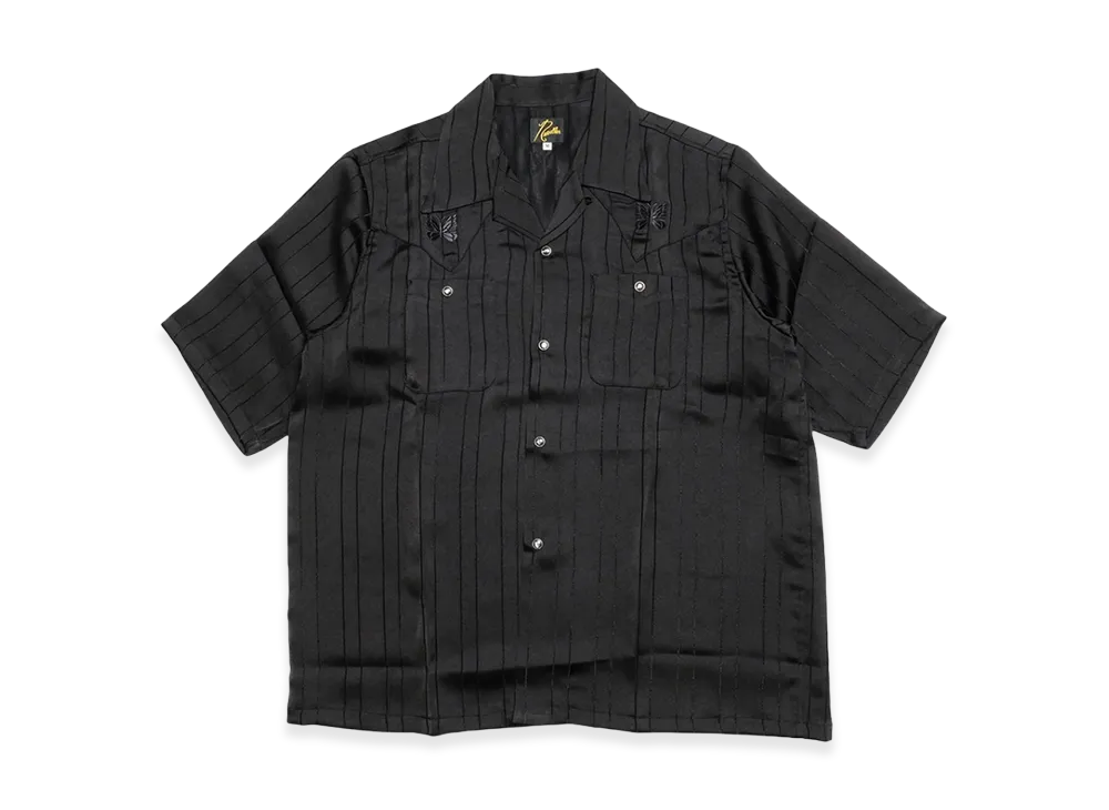 NEEDLES S/S Cowboy One-Up Shirt TA/CU/PE Georgette "Black"