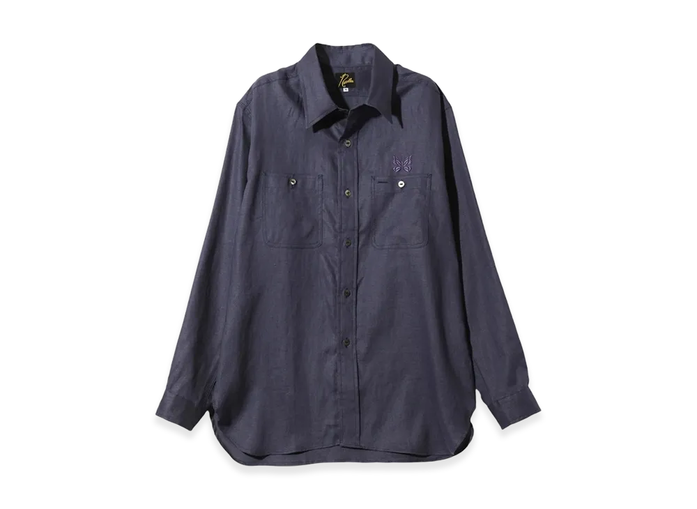 NEEDLES Linen Canvas Work Shirt "Purple"