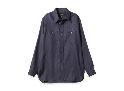 NEEDLES Linen Canvas Work Shirt "Purple"