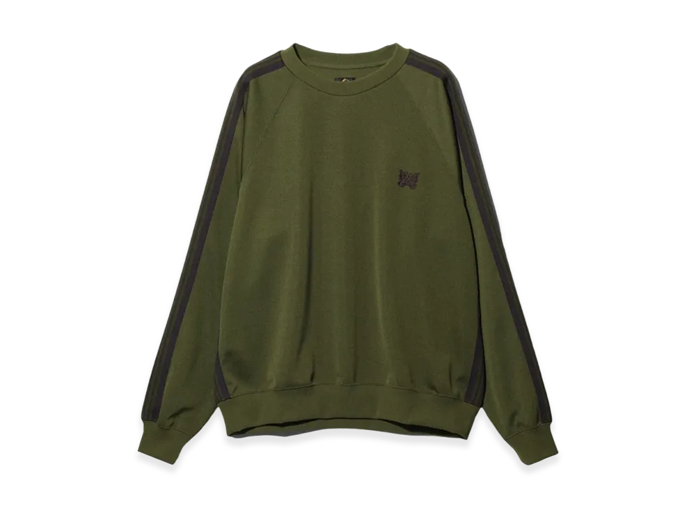 NEEDLES Track Crew Neck Shirt Poly Smooth "Olive"