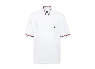 NEEDLES Logo Embroidered Cotton Polo Shirt "White"