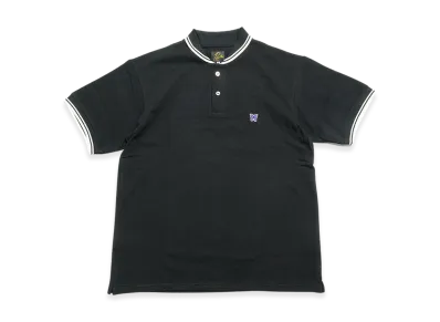 NEEDLES Logo Embroidered Cotton Polo Shirt "Black"