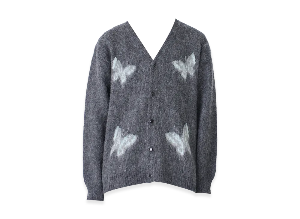 NEEDLES x Studious Mohair Papillon 4 Cardigan "Grey"