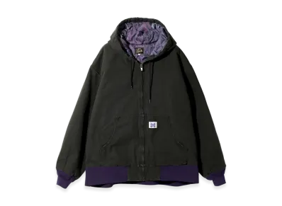 NEEDLES Zipped Work Hoody 11oz Cotton Oxford "Black"