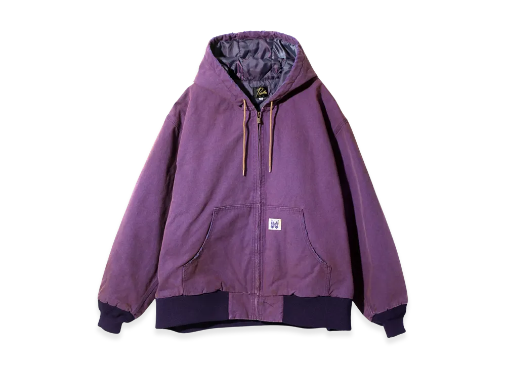 NEEDLES Zipped Work Hoody 11oz Cotton Oxford "Purple"