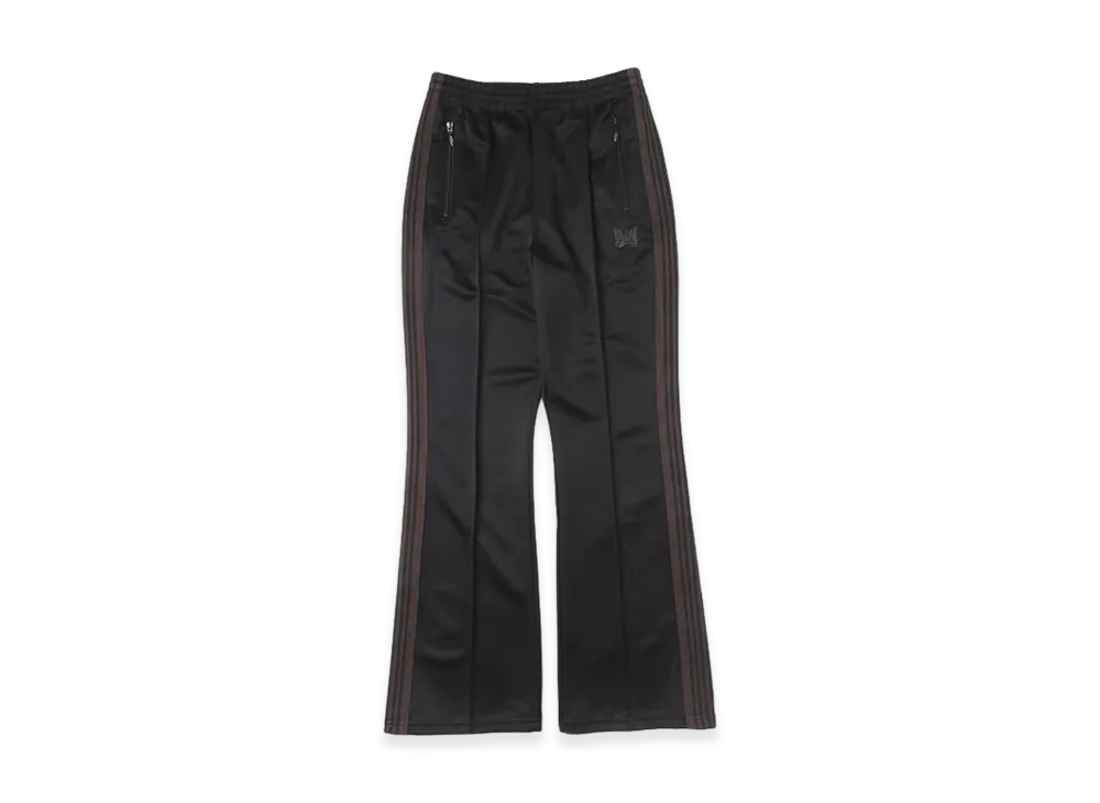 NEEDLES Boot-Cut Track Pants Poly Smooth "Black"