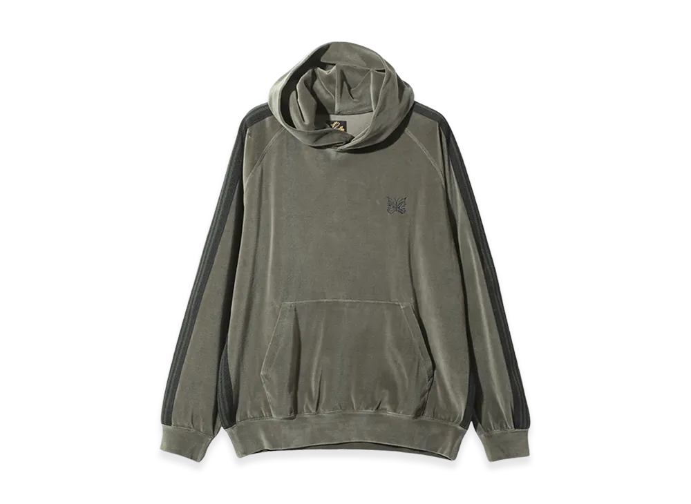 NEEDLES Track Hoodie C/PE Velour "Olive"