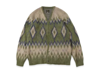 NEEDLES Diamond Mohair Cardigan "Olive"