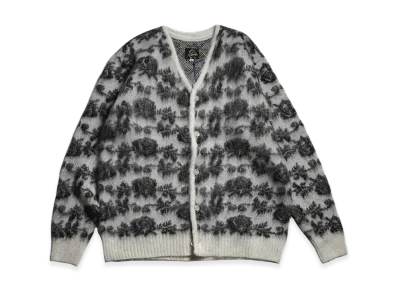 NEEDLES Mohair Cardigan Rose "WhiteBlack"