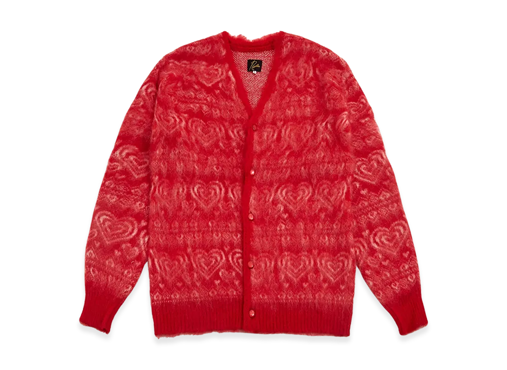 NEEDLES Heart Mohair Cardigan "Red"