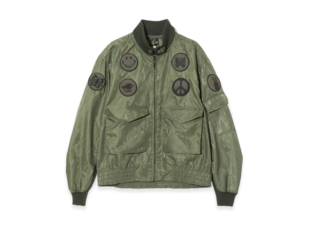 NEEDLES G8 Jacket Python Jacquard Sateen "Olive"