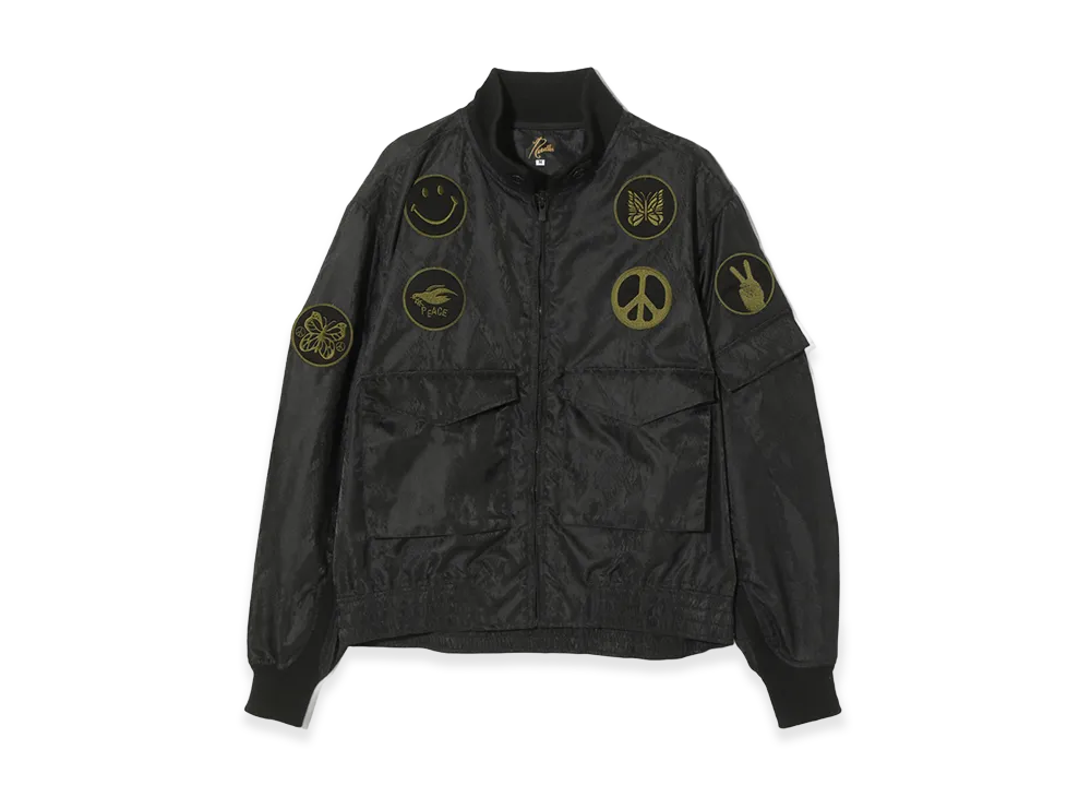 NEEDLES G8 Jacket Python Jacquard Sateen "Black"