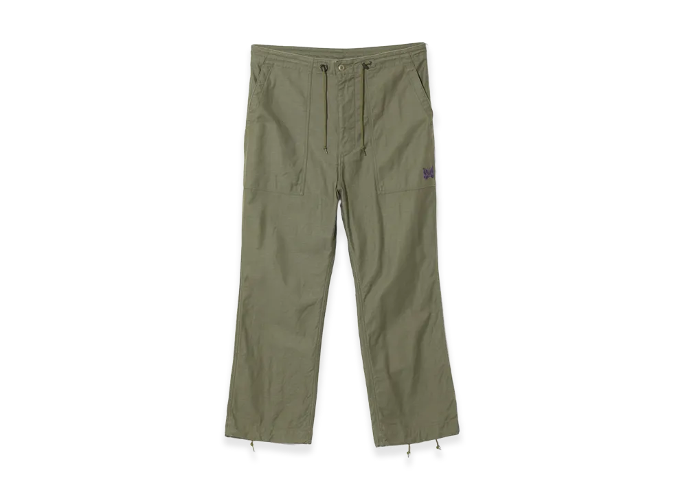 NEEDLES String Fatigue Pants Back Sateen "Olive"