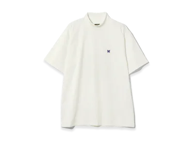 NEEDLES S/S Mock Neck T-Shirt Poly Jersey "White"