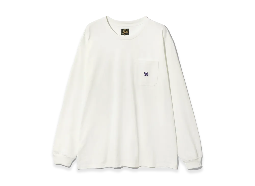 NEEDLES L/S Crew Neck T-Shirt Poly Jersey "White"