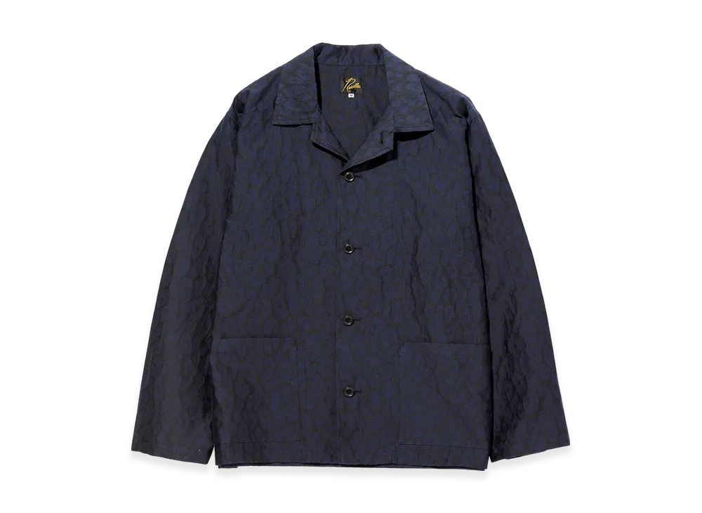NEEDLES L/S Cabana Shirt - PE/C/N Leopard JQ. "Navy"
