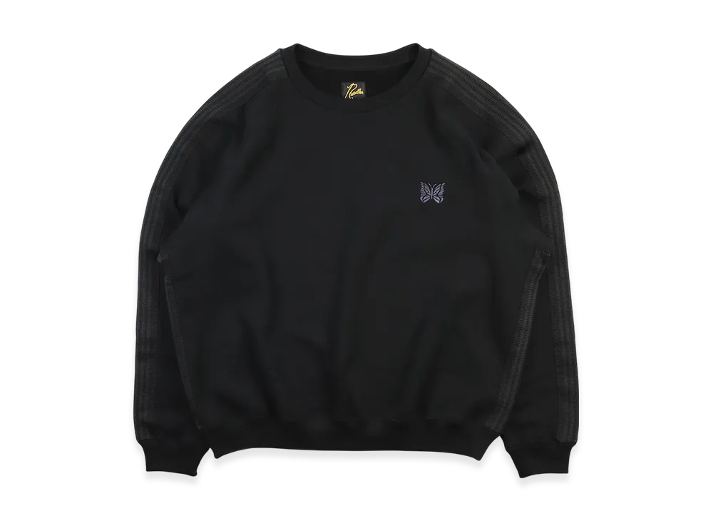 NEEDLES Track Crew Neck Shirt - Cotton Jersey "Black"