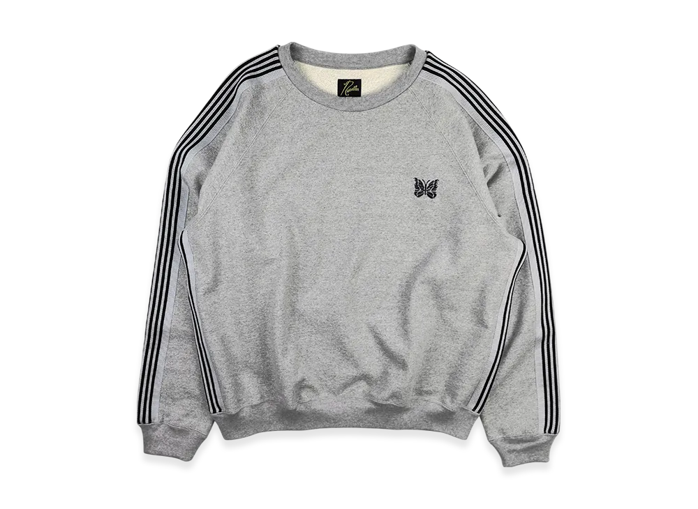 NEEDLES Track Crew Neck Shirt - Cotton Jersey "HeatherGray"