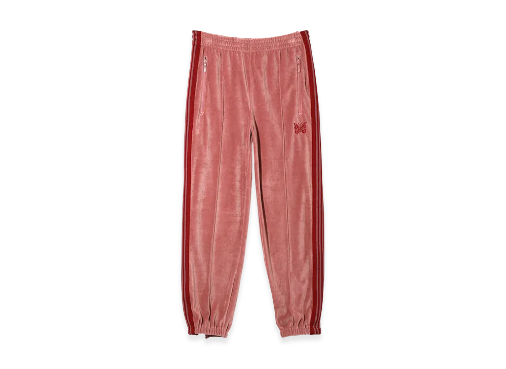 NEEDLES Zipped Track Pant - C/PE Velour "Pink"