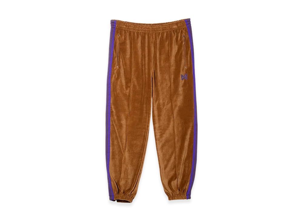 NEEDLES Zipped Track Pant - C/PE Velour "Mocha"