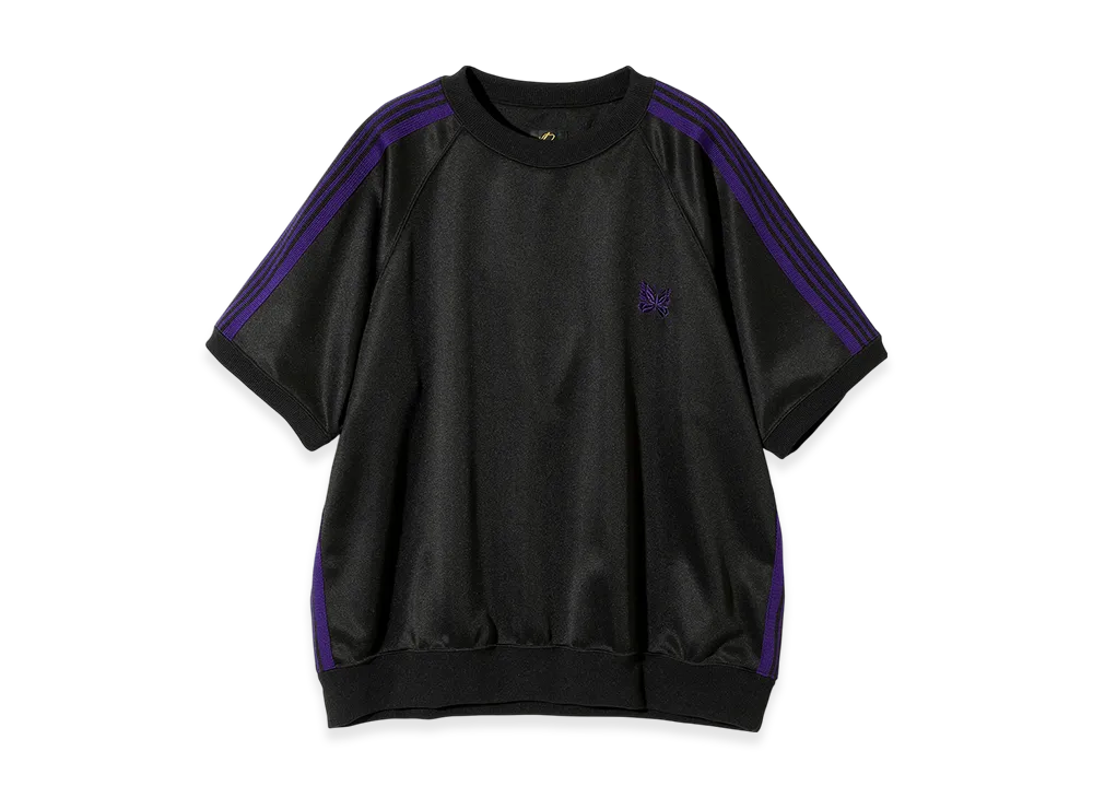 NEEDLES S/S Track Crew Neck Shirt - Poly Smooth "Black"