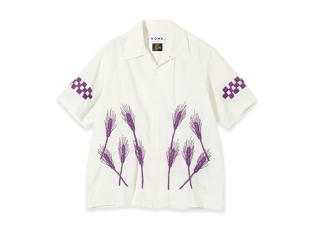 NEEDLES x NOMA t.d.S/S Classic Shirt - Hand Embroidery "Beige"