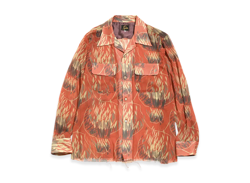 NEEDLES C.O.B. Classic Shirt - Poly Chiffon / Pt. "Graffiti"